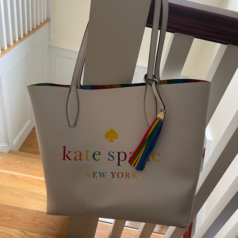 - Kate spade reversible rainbow tote